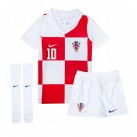 Fotbalové Dres Chorvatsko Luka Modric #10 Dětské Domácí ME 2024 Krátký Rukáv (+ trenýrky)